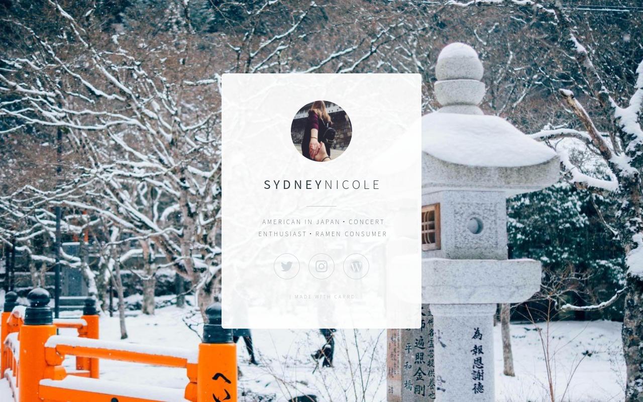 Carrd profile picture for @sydney